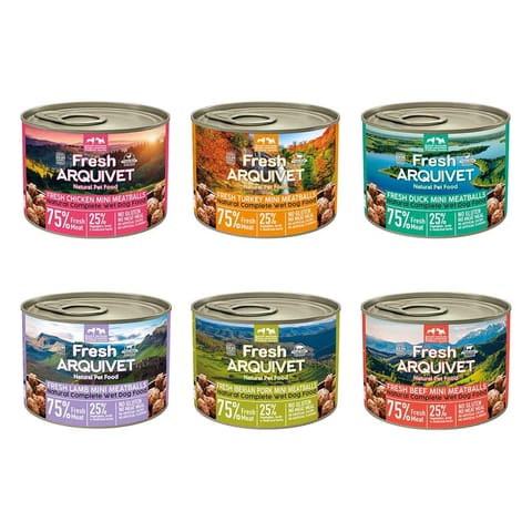 ⁨Arquivet Fresh klopsiki MINI MIX SMAKÓW 6x200g⁩ w sklepie Wasserman.eu