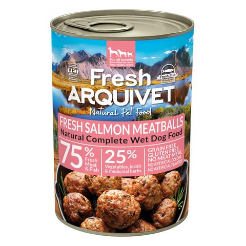 ⁨Arquivet Fresh klopsiki z łososiem, marchewką i  groszkiem 400g⁩ w sklepie Wasserman.eu