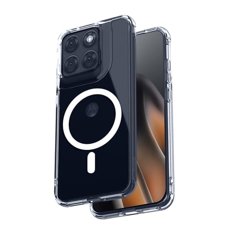 ⁨Crong Hybrid Clear Magnetic - Etui MagSafe Motorola Edge 70 Fusion 5G (przezroczysty)⁩ w sklepie Wasserman.eu