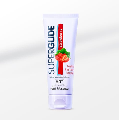 ⁨HOT Superglide Edible żel intymny wodny, jadalny, smakowy 75ml⁩ w sklepie Wasserman.eu