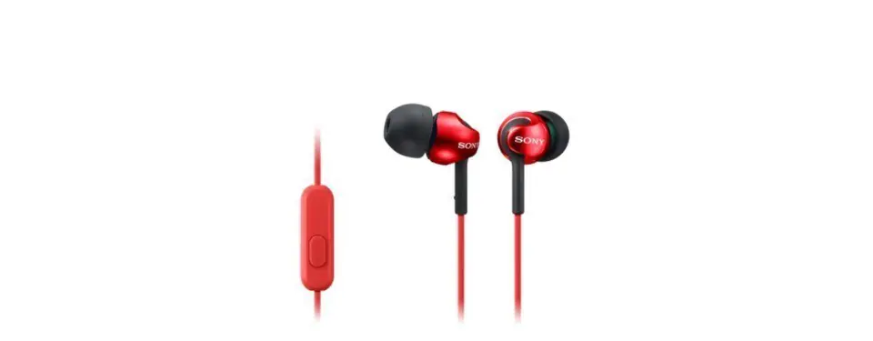 ⁨Sony Słuchawki douszne z serii EX, czerwone Sony MDR-EX110AP In-ear, Red⁩ w sklepie Wasserman.eu