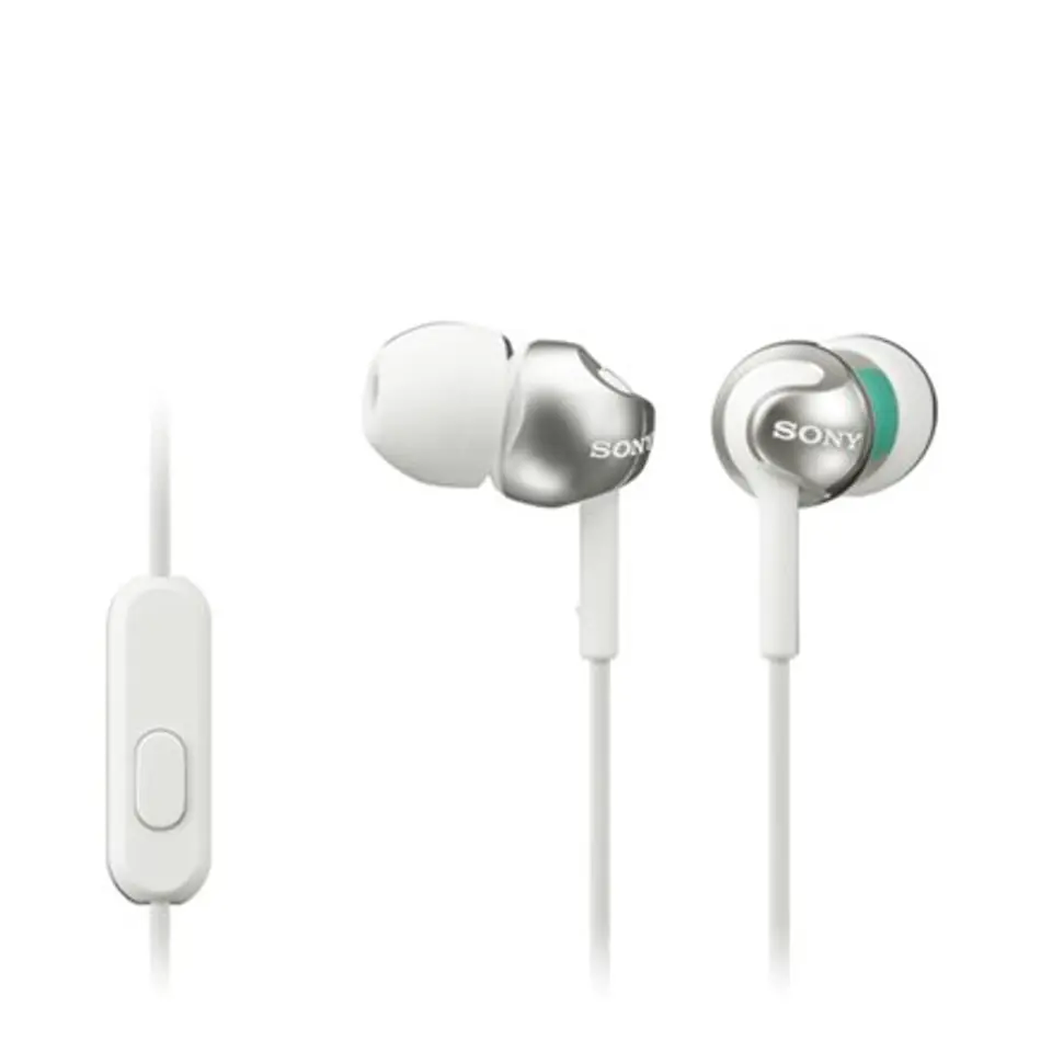 ⁨Sony In-ear Headphones EX series, White Sony MDR-EX110AP In-ear, White⁩ at Wasserman.eu