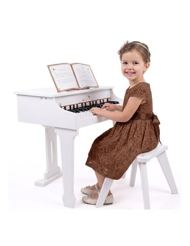 ⁨CLASSIC WORLD Duże Pianino Fortepian dla Dzieci z Krzesełkiem i Książeczką do Nauki⁩ w sklepie Wasserman.eu