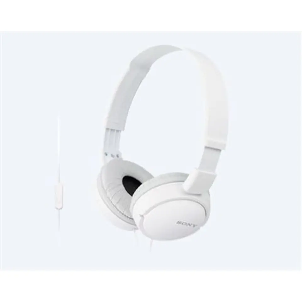 ⁨Sony MDR-ZX110APW.CE7 Opaska/nauszna, mikrofon, biały⁩ w sklepie Wasserman.eu