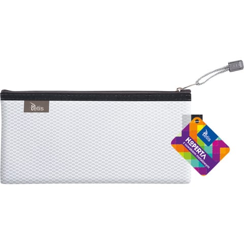 ⁨Koperta 24x12cm z suwakiem metalowym TETIS BT609-B biała⁩ w sklepie Wasserman.eu