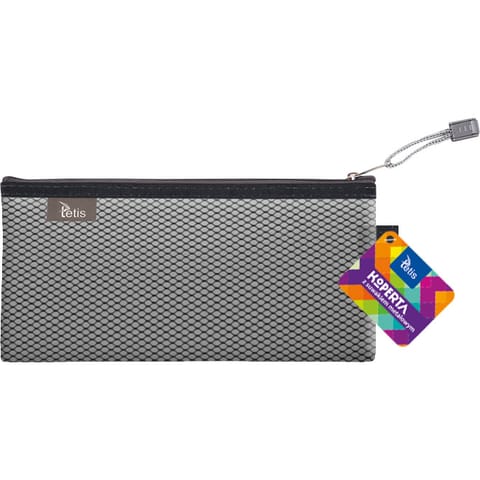 ⁨Koperta 24x12cm z suwakiem metalowym TETIS BT609-V czarna⁩ w sklepie Wasserman.eu