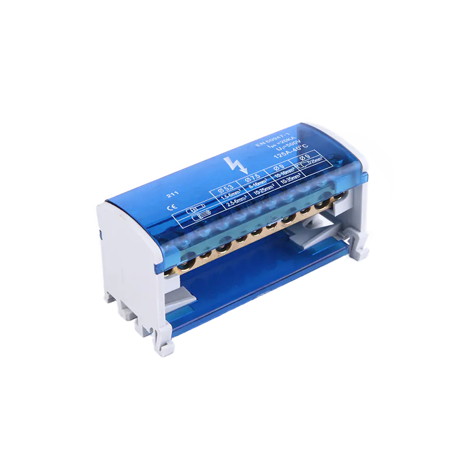 ⁨2-row distribution block, 11 wires⁩ at Wasserman.eu