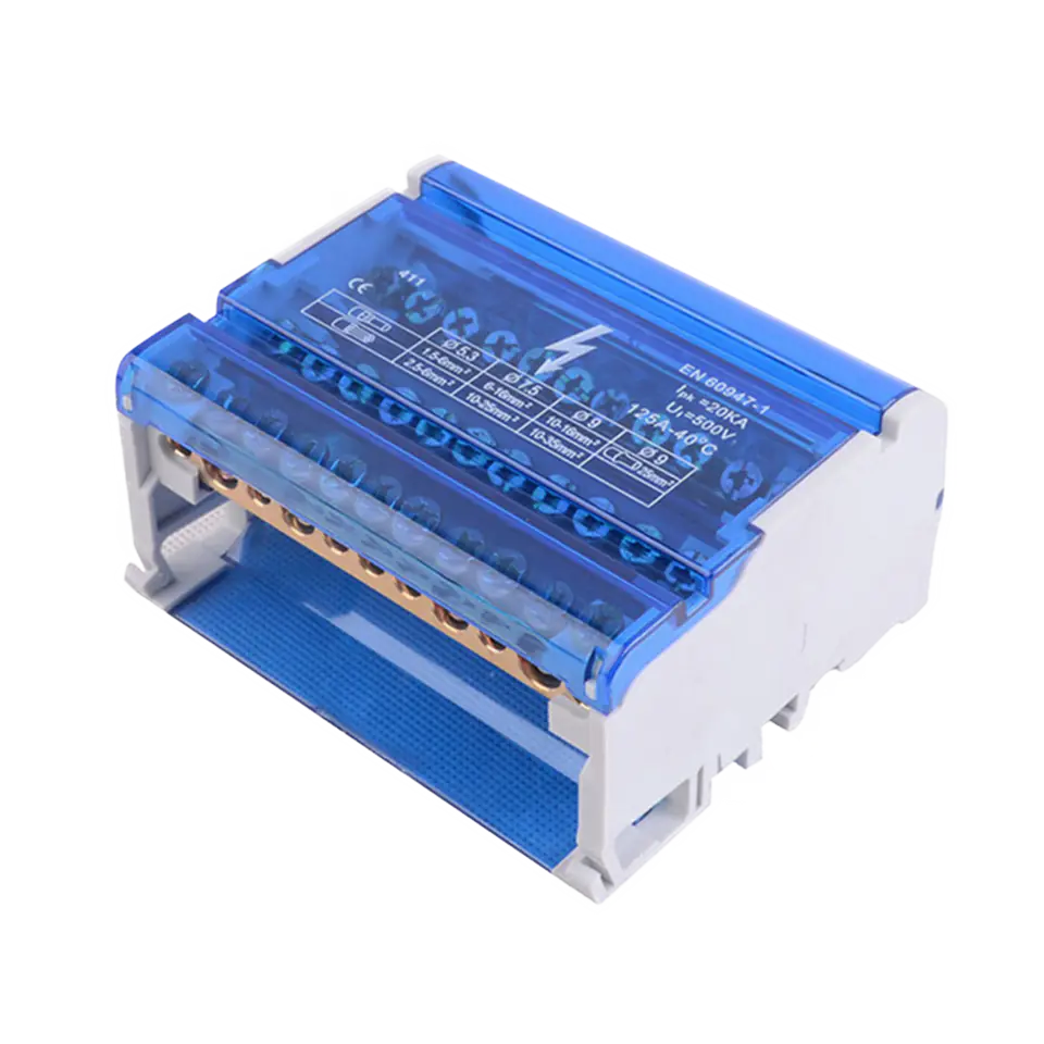 ⁨4-row distribution block, 11 wires⁩ at Wasserman.eu