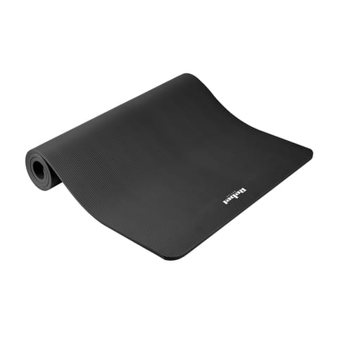 ⁨Mata gimnastyczna do ćwiczeń joga, pilates, fitness, 190x100cm, grubość 1,5cm, materiał NBR, czarna, REBEL ACTIVE⁩ w sklepie Wasserman.eu
