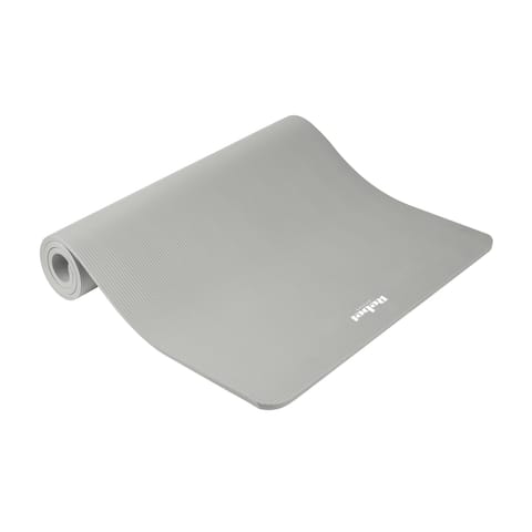 ⁨Mata gimnastyczna do ćwiczeń joga, pilates, fitness, 190x100cm, grubość 1.5cm, materiał NBR, szara, REBEL ACTIVE⁩ w sklepie Wasserman.eu