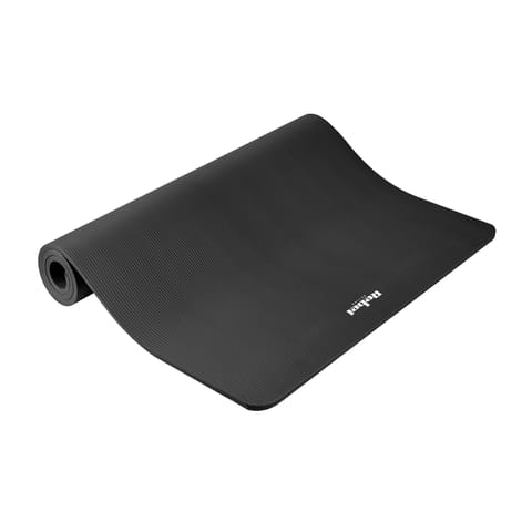 ⁨Mata gimnastyczna do ćwiczeń joga, pilates, fitness, 190x115cm, grubość 2cm, materiał NBR, czarna, REBEL ACTIVE⁩ w sklepie Wasserman.eu