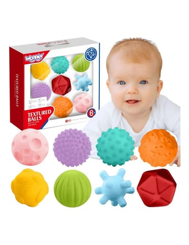 ⁨WOOPIE BABY Klocki Sensoryczne do Ściskania 8 el.⁩ w sklepie Wasserman.eu