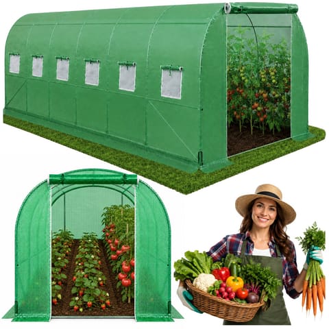 ⁨Tunel Ogrodowy Foliowy Szklarnia Na Warzywa PRO Stelaż 25MM 8x3x2M 24M?⁩ w sklepie Wasserman.eu