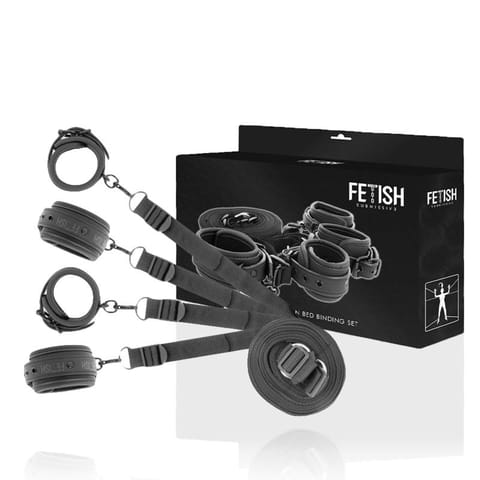 ⁨FETISH SUBMISSIVE - SET OF HANDCUFFS AND TIES WITH NOPRENE LINING⁩ w sklepie Wasserman.eu