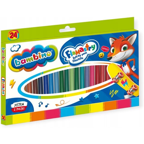 ⁨Flamastry BAMBINO 24kol. standard ST. MAJEWSKI⁩ w sklepie Wasserman.eu