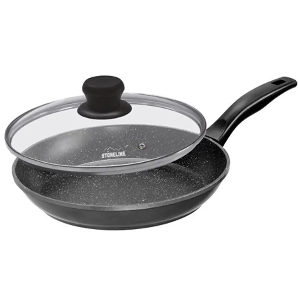 ⁨Stoneline Pan 7359 Frying, Diameter 26 cm, Suitable for induction hob, Lid included, Fixed handle, Anthracite⁩ at Wasserman.eu