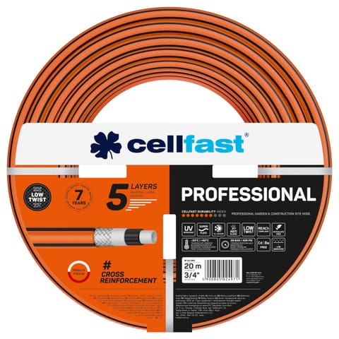 ⁨Wąż ogrodowy Cellfast, PROFESSIONAL 3/4" 20 m⁩ w sklepie Wasserman.eu