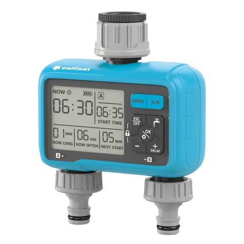 ⁨Elektroniczny sterownik nawadniania 2-sekcyjny Cellfast, Chronos CellPro⁩ w sklepie Wasserman.eu