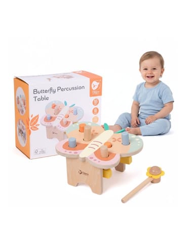 ⁨CLASSIC WORLD Wbijak Pastelowy Motylek Montessori z Młoteczkiem 8el.⁩ w sklepie Wasserman.eu