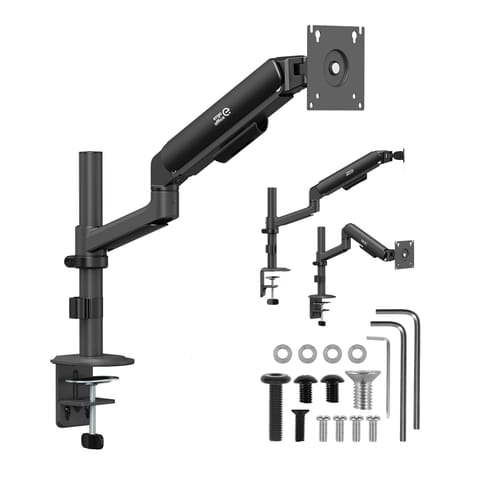 ⁨Uchwyt / wieszak na monitor Ergo Office, sprężyna gazowa, 17"-32", 1-10kg, czarny matt, max. VESA 100x100,  ER-691 B⁩ w sklepie Wasserman.eu