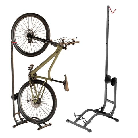 ⁨Rowerowy stojak podłogowy Maclean,wolnostojący,  poziomy / pionowy, do przechowywania,  stal, max. obciążenie 35kg, MC-170⁩ w sklepie Wasserman.eu