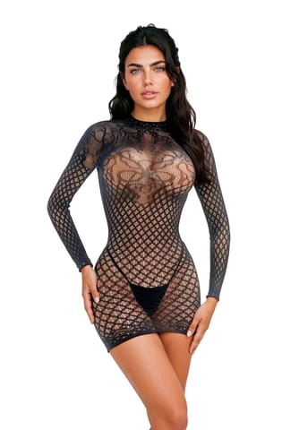 ⁨Dress 211904 black (kolor czarny, rozmiar uniwersalny)⁩ w sklepie Wasserman.eu