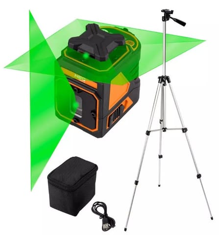 ⁨LASER PŁASZCZYZNOWY 30 M, 5 LINII, ETUI + STATYW 1.5M⁩ w sklepie Wasserman.eu
