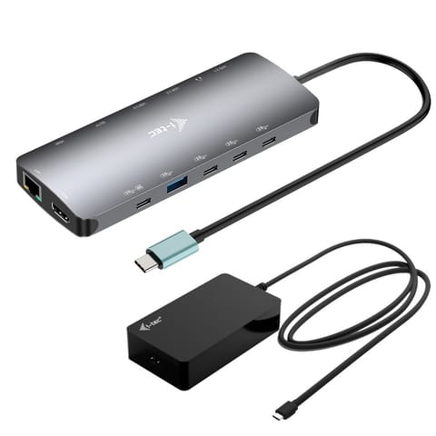 ⁨Stacja dokująca USB-C Metal Nano 3x Display Dock 2x HDMI 1x USB-C video Power Delivery 140W + i-tec Universal Charger 140 W⁩ w sklepie Wasserman.eu