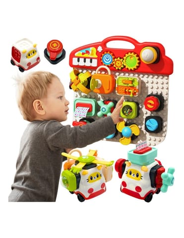 ⁨WOOPIE BABY Montessori Tablica Manipulacyjna Kolorowy Panel Aktywności⁩ w sklepie Wasserman.eu