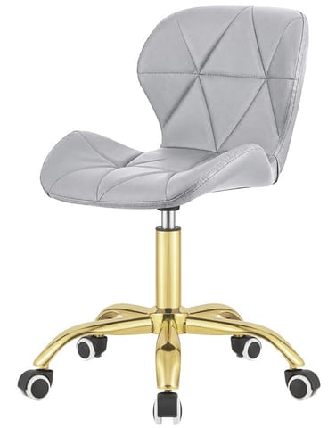 ⁨Krzesło obrotowe VASTO OFFICE PU LIGHT GREY GOLD⁩ w sklepie Wasserman.eu
