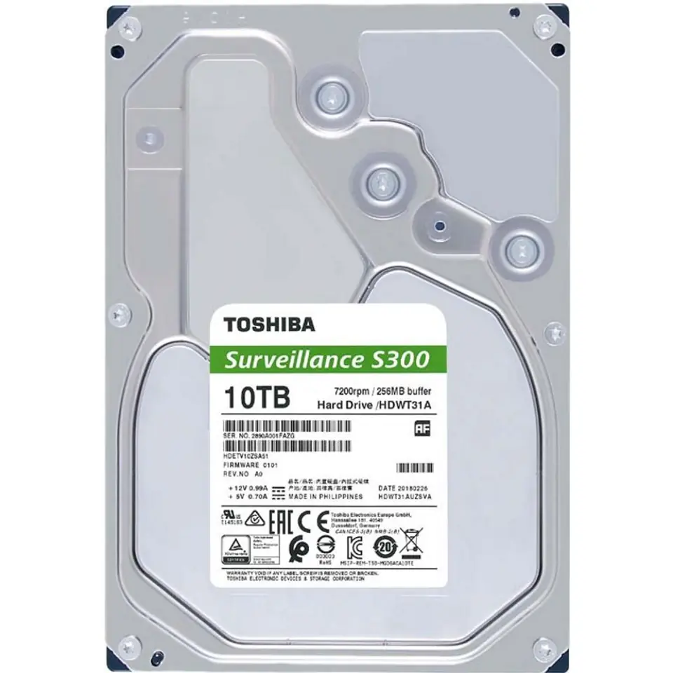 ⁨Toshiba S300 Surveillance - 10TB - SAT⁩ at Wasserman.eu