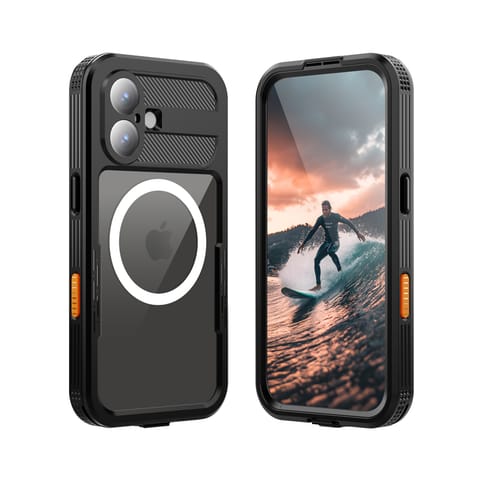 ⁨Crong Seal Cover - Wodoodporne etui IP68 do iPhone 17 (czarny)⁩ w sklepie Wasserman.eu