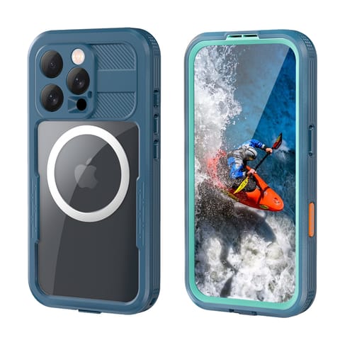⁨Crong Seal Cover - Wodoodporne etui IP68 do iPhone 16 Pro (morski)⁩ w sklepie Wasserman.eu