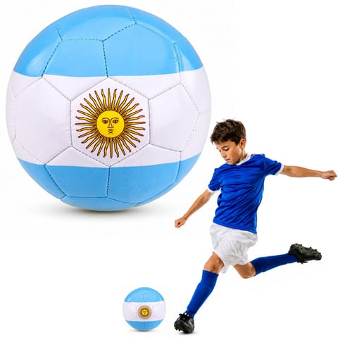 ⁨Piłka Nożna Treningowa Do Nogi Na Trawę Boisko Barwy Argentyny 22cm r.5⁩ w sklepie Wasserman.eu