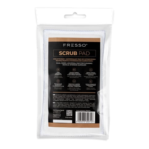⁨Fresso Scrub and Shine Pad - dwustronny aplikator do czyszczenia wnętrza samochodu⁩ w sklepie Wasserman.eu