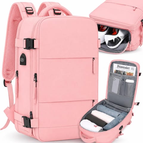 ⁨PLECAK DO SAMOLOTU PODRÓŻNY WIZZAIR 40x30x20 BAGAŻ PODRĘCZNY KABINOWY USB⁩ w sklepie Wasserman.eu