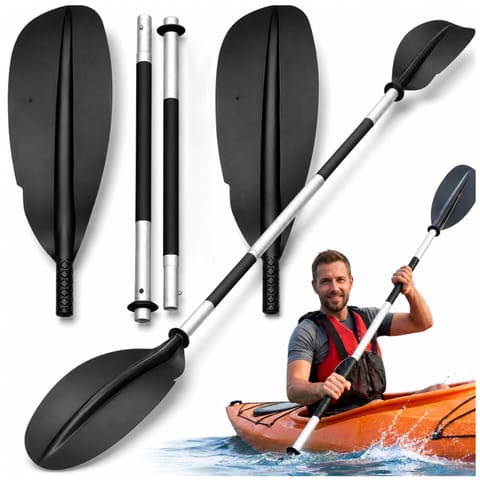 ⁨WIOSŁO KAJAKOWE DO DESKI SUP PONTONU KAJAKU  SKŁADANE ALUMINIOWE LEKKIE MOCNE 221 CM⁩ w sklepie Wasserman.eu