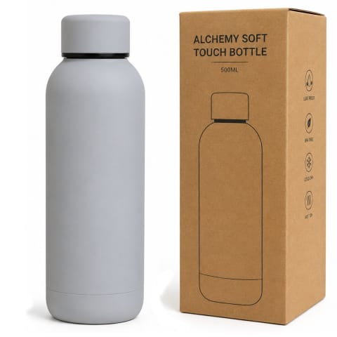 ⁨Butelka termiczna Alchemy Soft Touch 500 ml stal nierdzewna bidon szary⁩ w sklepie Wasserman.eu