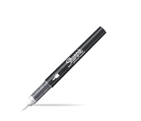 ⁨MARKER AKRYLOWY BIAŁY PĘDZELKOWA KOŃCÓWKA⁩ w sklepie Wasserman.eu