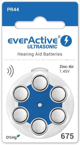 Bateria do aparatu słuchowego everActive ULTRASONIC 675 / PR44 (blister 6 szt.) w sklepie Wasserman.eu