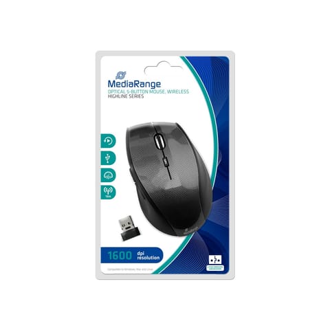 ⁨MediaRange Maus Highline optisch 5 Tasten⁩ w sklepie Wasserman.eu