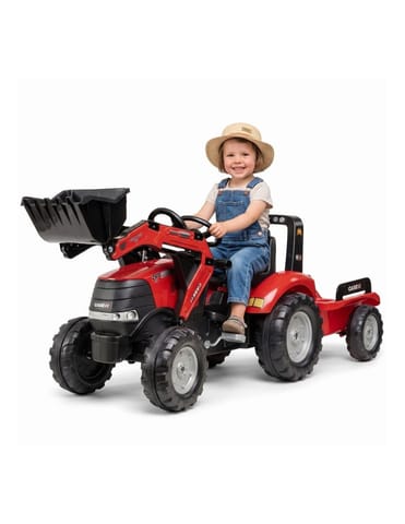 ⁨FALK Traktor Case na Pedały z Łyżką i Przyczepką Czerwony od 3 Lat⁩ w sklepie Wasserman.eu