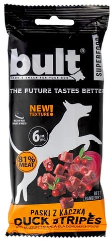 ⁨Bult Superfood Tasty Stripes Paski z kaczką 60g⁩ w sklepie Wasserman.eu