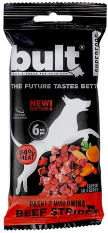 ⁨Bult Superfood Tasty Stripes Paski z wołowiną 60g⁩ w sklepie Wasserman.eu