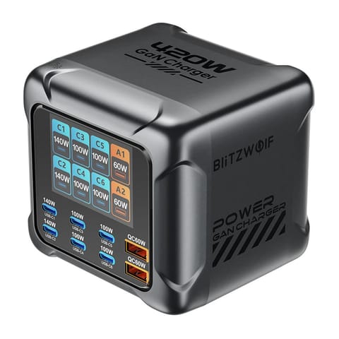 ⁨Ładowarka Blitzwolf BW-S33 420W, 8 portów⁩ w sklepie Wasserman.eu