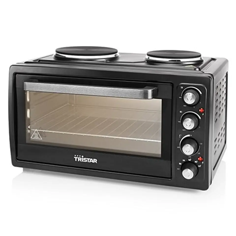 ⁨Tristar Electric mini oven OV-1443 Integrated timer, 38 L, Table top, 3100 W, Black, Rotary knobs⁩ at Wasserman.eu