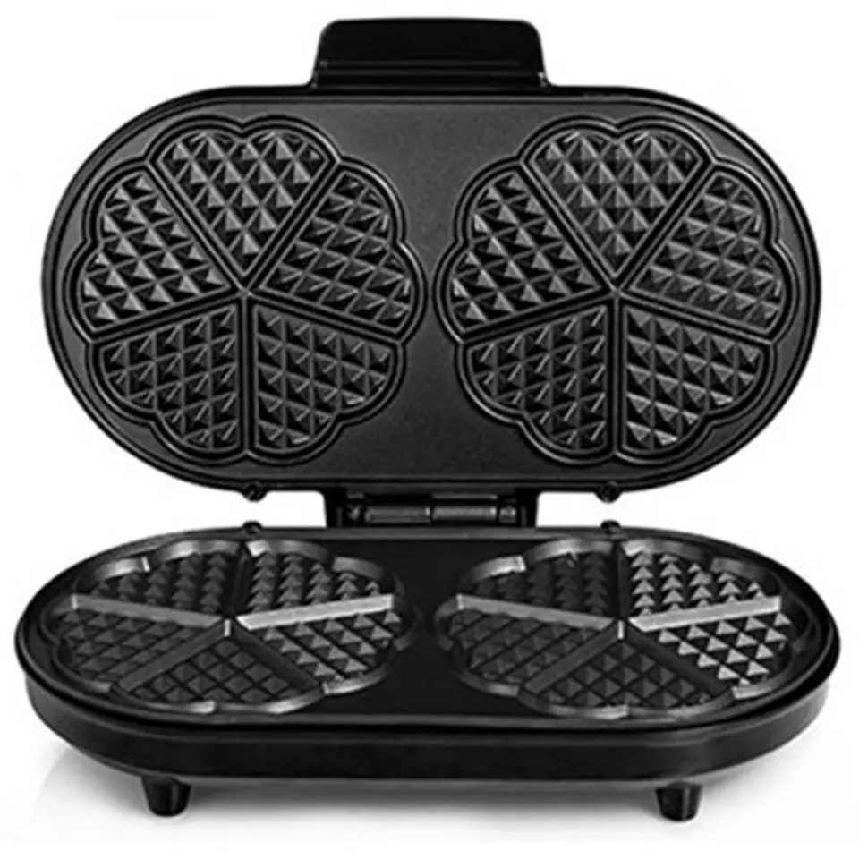 ⁨Tristar Waffle maker WF-2120 1200 W, Number of pastry 10, Heart shaped, Black⁩ at Wasserman.eu