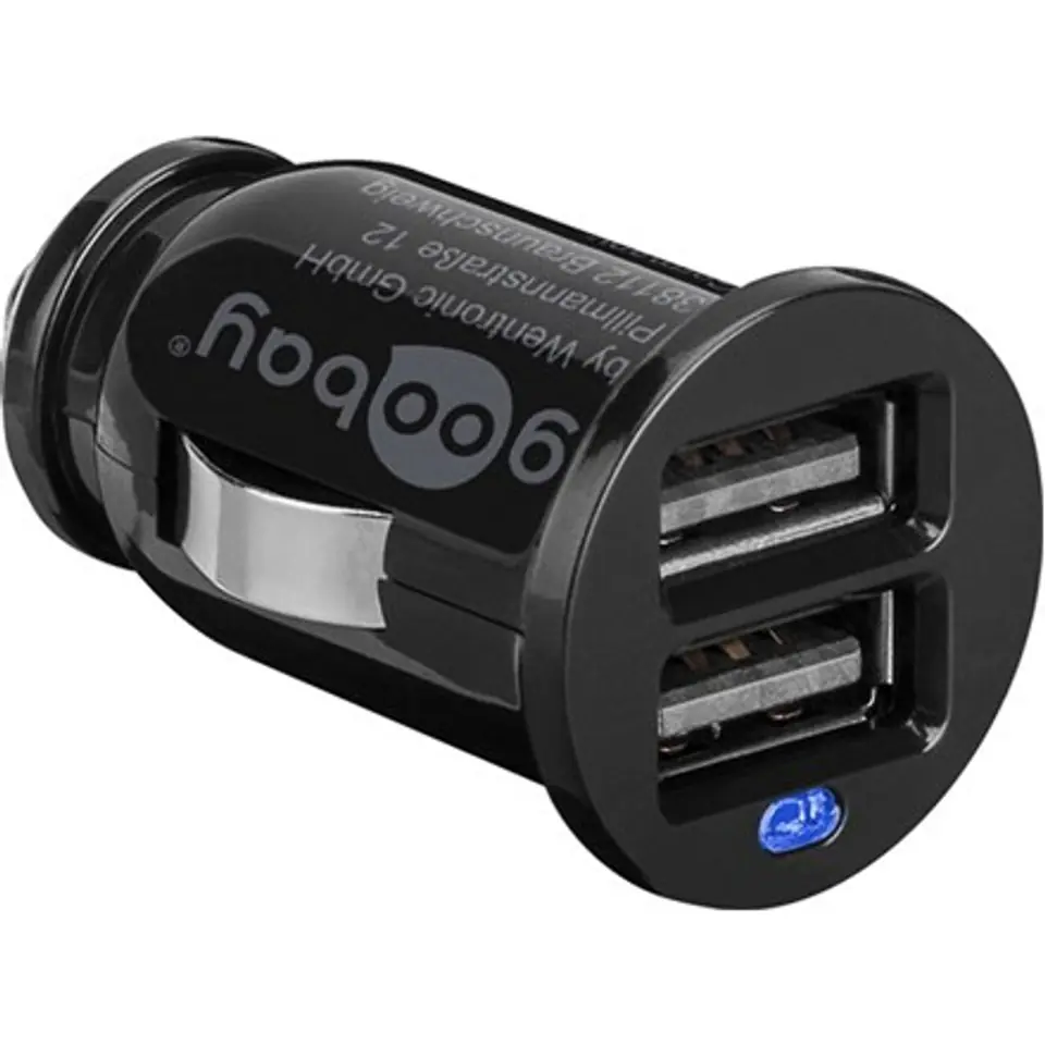 ⁨Twin USB Car Charger (2x USB) OEM Goodbay Dual USB car charger 2,1A 5 V⁩ w sklepie Wasserman.eu