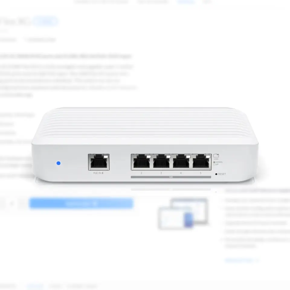 ⁨Ubiquiti Networks UniFi Switch Flex XG Managed L2 10G Ethernet (100/1000/10000) Power over Ethernet (PoE) White⁩ at Wasserman.eu