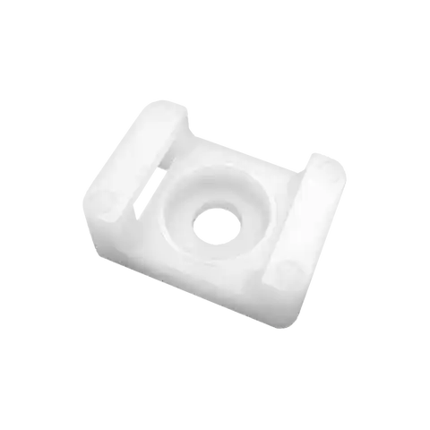 ⁨Cable tie holder, saddle, screw-on, 22x16 mm, mounting hole 6.8mm, white, 20 pieces⁩ at Wasserman.eu